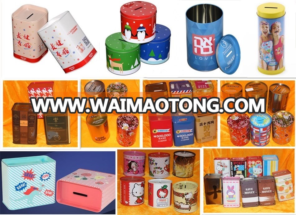 2018 Promotio<em></em>nal Hot Sale Perso<em></em>nalized Tin Can Mo<em></em>ney Saving Box