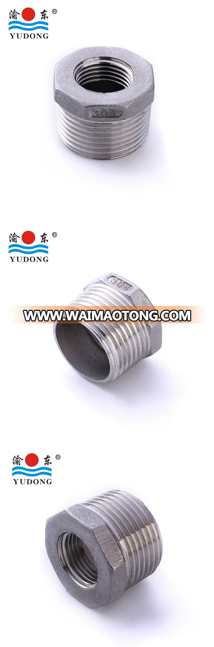 Factory supply stainless steel 304 reducing bushing