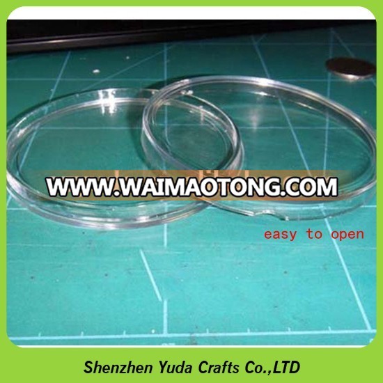 wholesale plastic acrylic coin capsules , various size coin boxes for sale