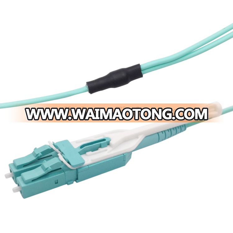 3m (10ft) Polarity Change LC UPC to SC UPC (Pull Tab)Duplex 2.0mm LSZH OM3 Multimode Fiber Optic Patch Cord, FTTH Cable Aqua