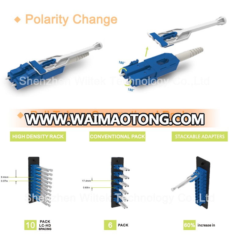 3m (10ft) Polarity Change LC UPC to SC UPC (Pull Tab)Duplex 2.0mm LSZH OM3 Multimode Fiber Optic Patch Cord, FTTH Cable Aqua