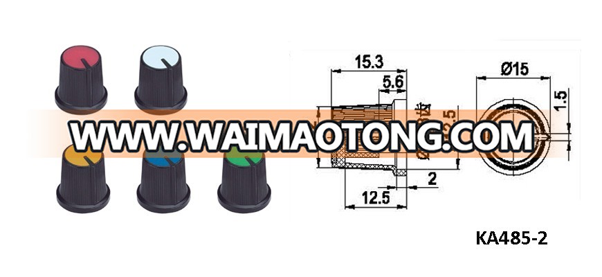 Smooth Shaft Colorful colorful Plastic Control Knob