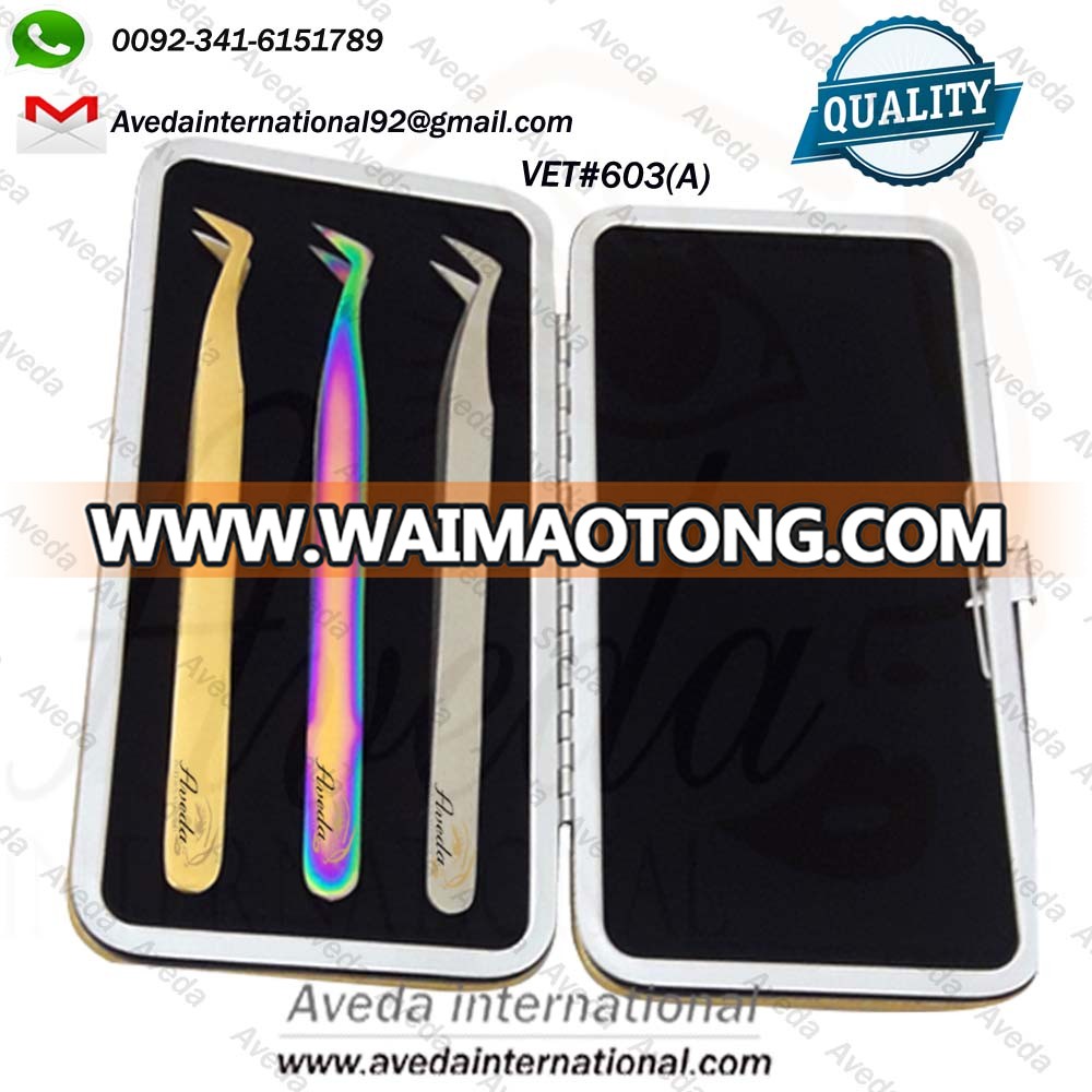 Beautiful Russian Volume Tip / Stainless Steel Eyelash Tweezers / Best Volume Tweezers for Lashes from Pakistan