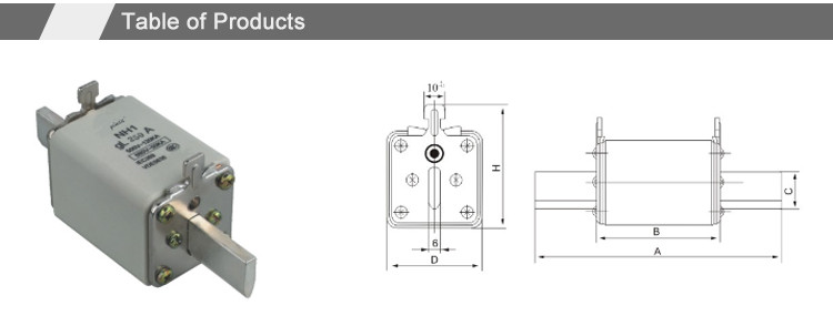 Low voltage AC fuse NH1 ceramic Fuse l<em></em>ink