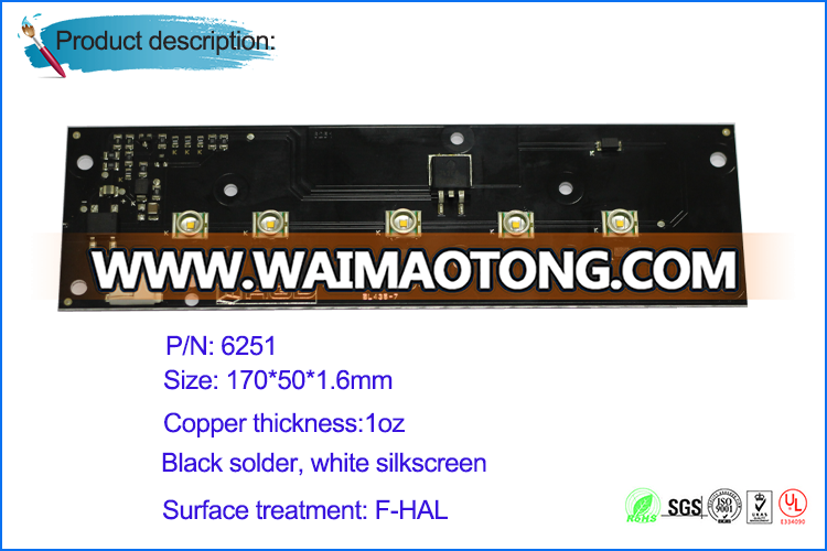 Auto car lighting led pcb single side printed circuit board electronic component,aluminum pcb assembly made in China