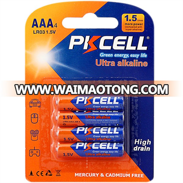 PKCELL 1.5v Primary Dry Batteries AA LR6 AM3 UM3 Alkaline Battery for MP3,Camera,Toys