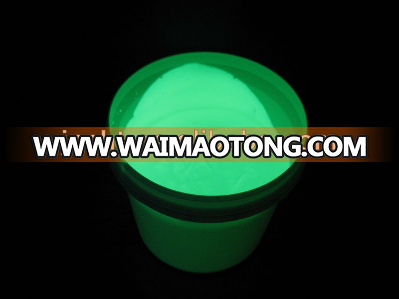 water based acrylic glow in the dark paint yellow-green luminous color