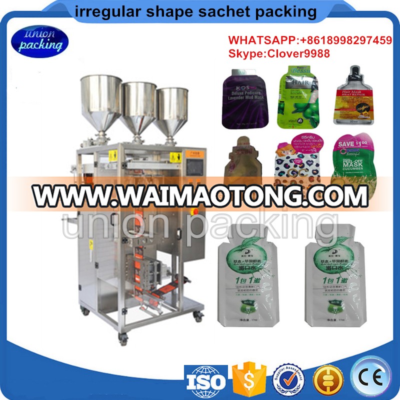 Automatic irregular shaped modern cosmetic bag packaging machine