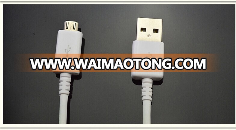 high quality original 1M micro usb cable for samsung galaxy S2 3 4 ,N7100 / mobile phone micro usb data cable