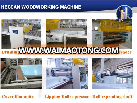 Hessan woodworking machinery paper hot press laminated machine