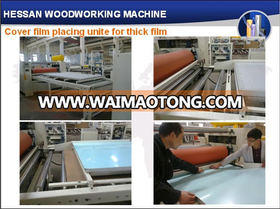 Hessan woodworking machinery paper hot press laminated machine