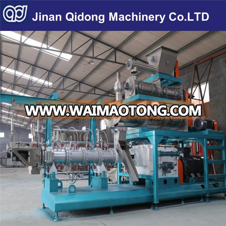 Jinan Qidong fish feed extruder, twin screw extruder, dog food machine, floating fish feed machine qidong421hotmail   (16)