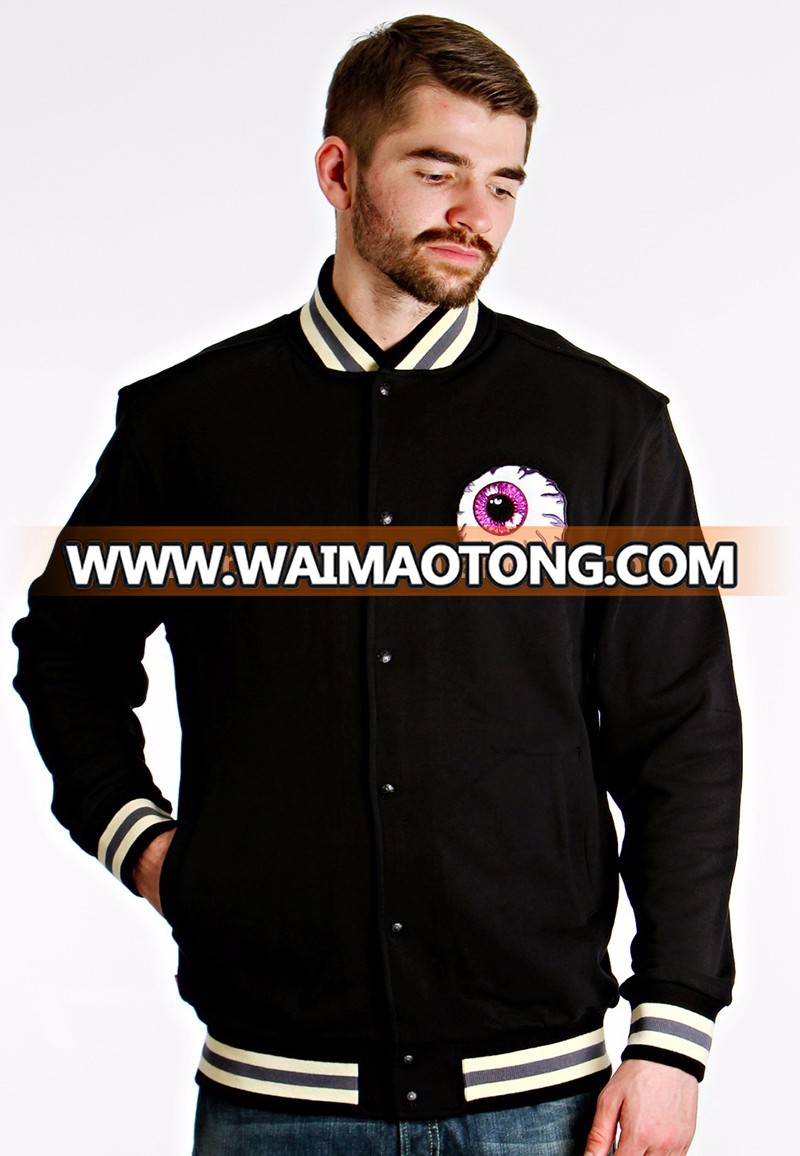 plain black 100% cotton custom embroidered baseball jacket mens wholasale China (1).jpg