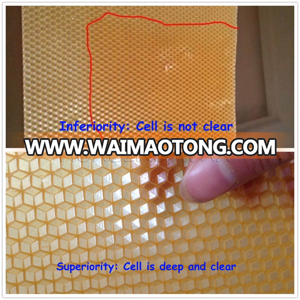 Organic honey comb wax foundation sheet