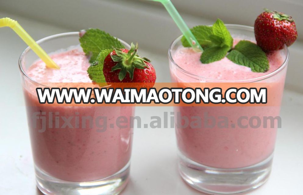 two-strawberry-smoothies