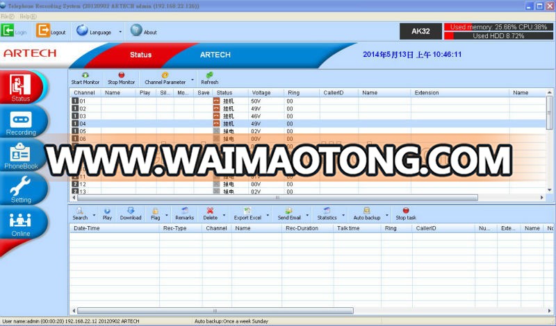 AK main SW interface