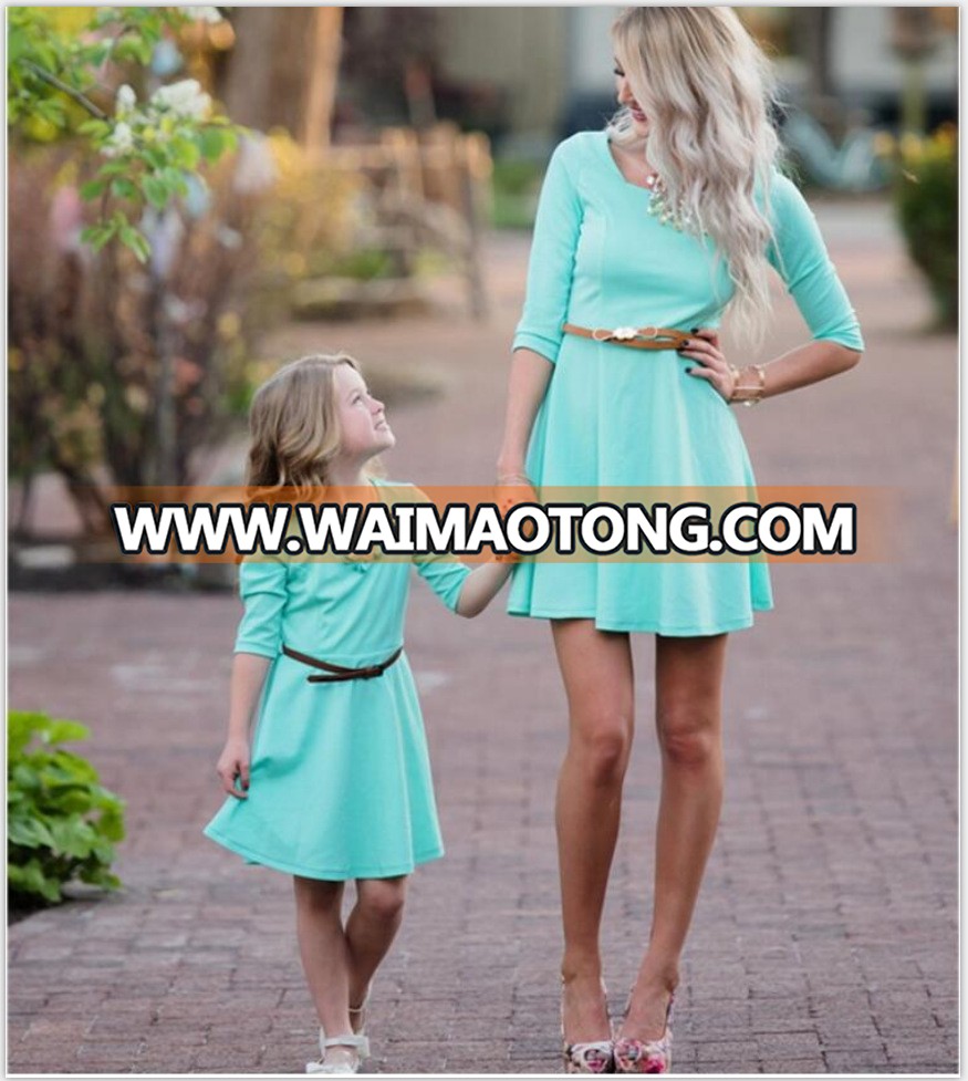 Wholesale family matching outfits mother girl summer fashion children clothing spring and autumn (2).jpg