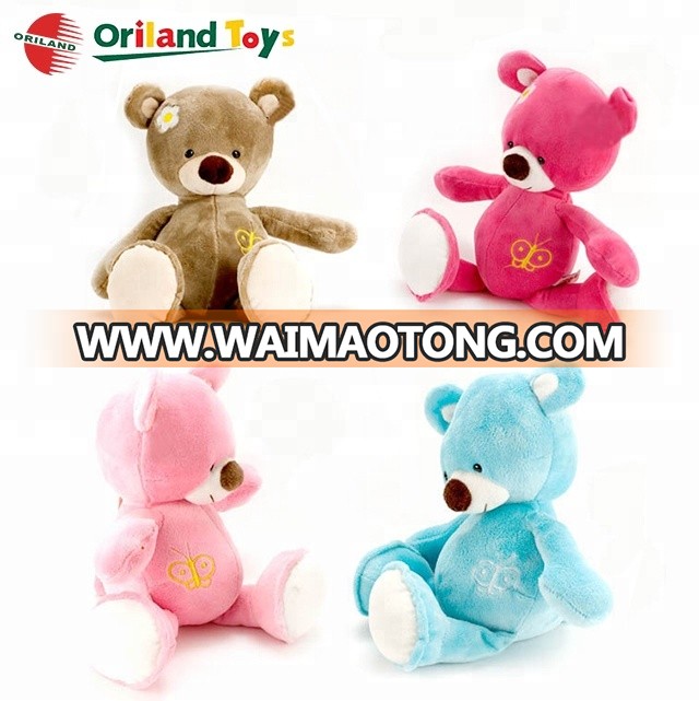 hot sale ICTI cute soft plush stuffed pink custom bear toy animal