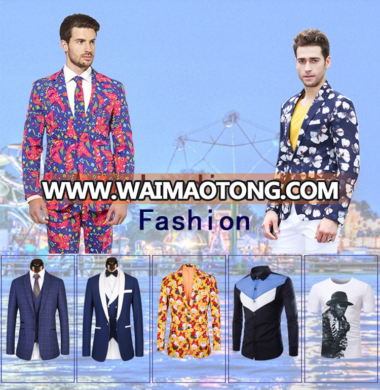 New Design Men's Crazy Leopard One ButtonPrinted Men Suit