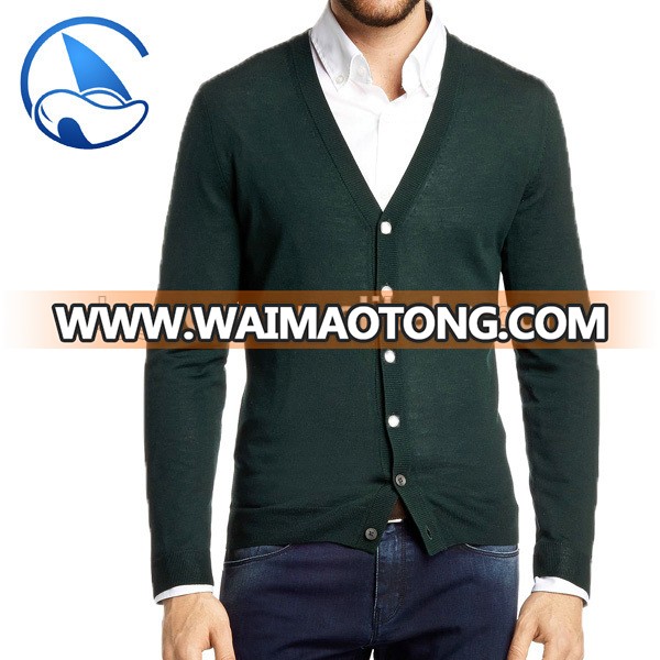 2015 High Fashion mens long sleeve sweater cardigan with Button