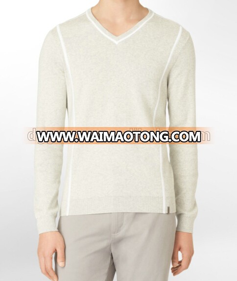 2015AW High Fashion men wool pullover sweater in 12G