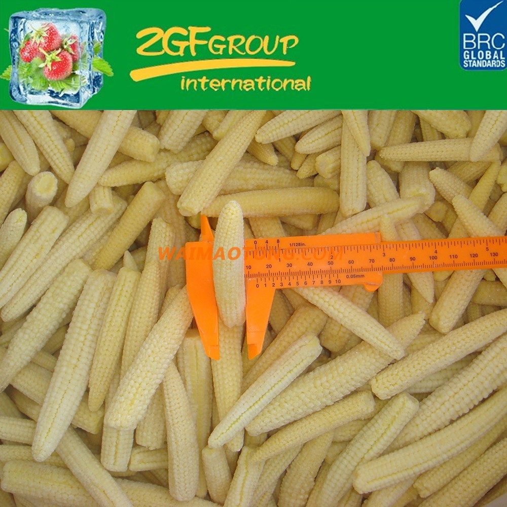 2016 New Season high quality fresh iqf frozen baby corn cut for sale