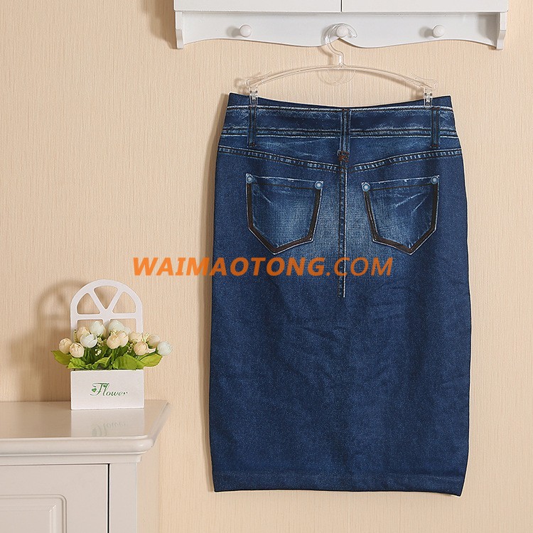 2017 Fashion Printed Jeans Skirt,Girls Mini Skirt Denim Skirt