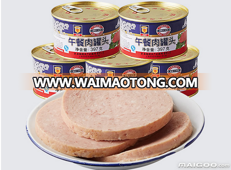 Luncheon meat can portioning filler machine