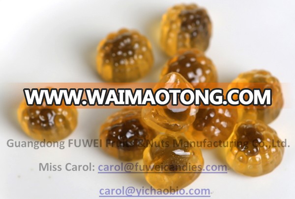 65% OEM fruit juice halal soft gummy jelly gelatin pectin sweets candy