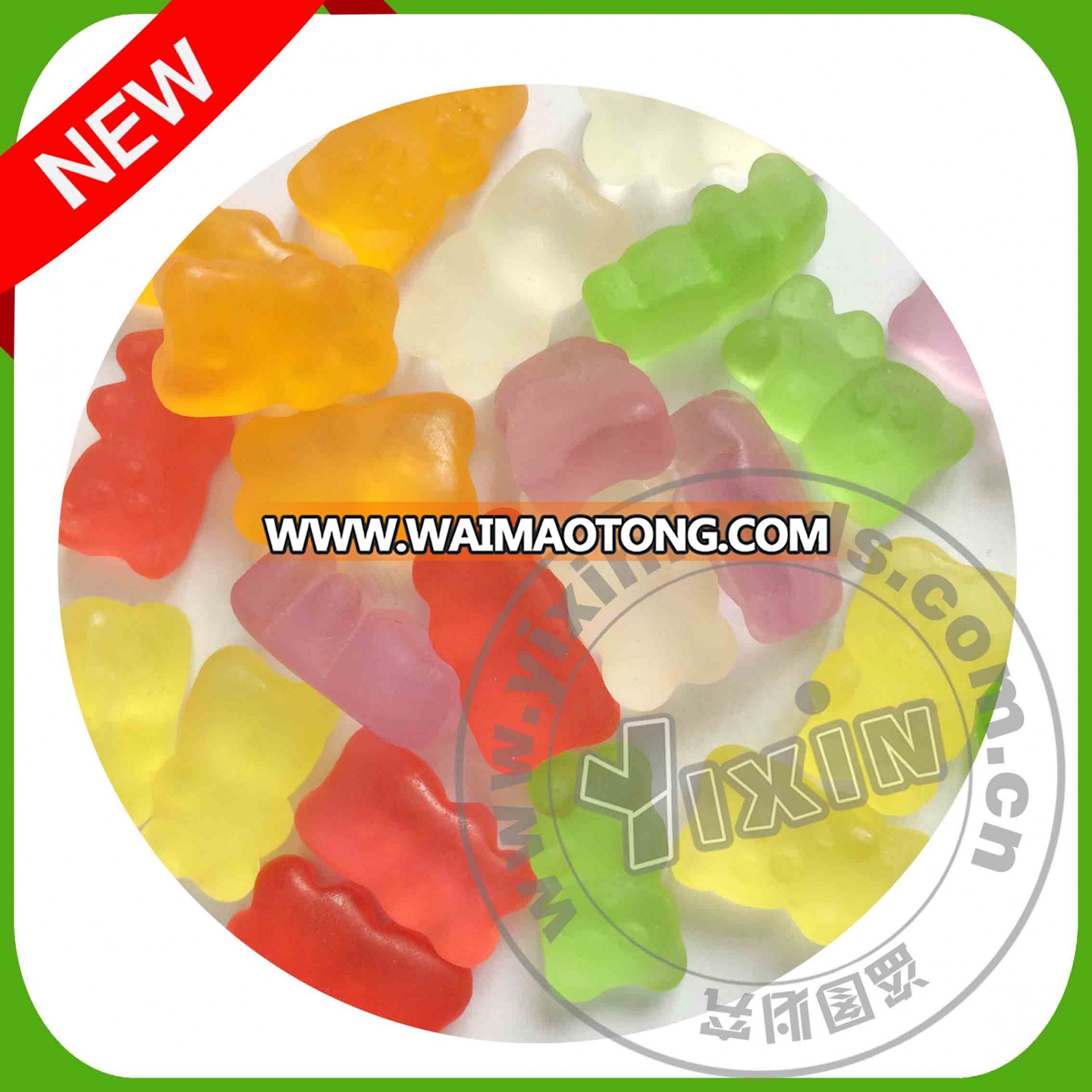 Fruit juice contains Animal shape bulk bear,pizza,drop shapes gummy candy