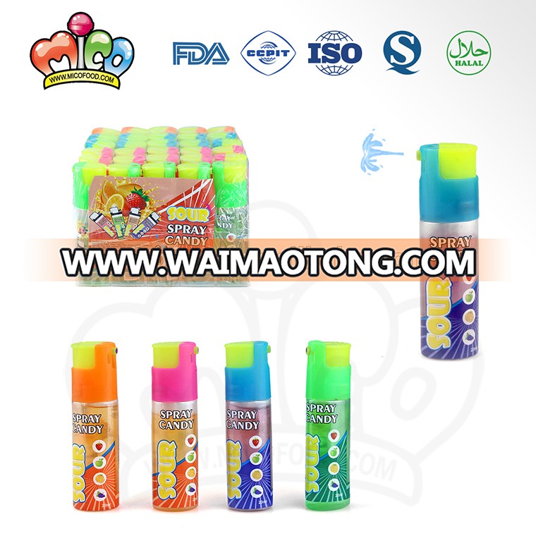 lighter shaped sour liquid spray candy