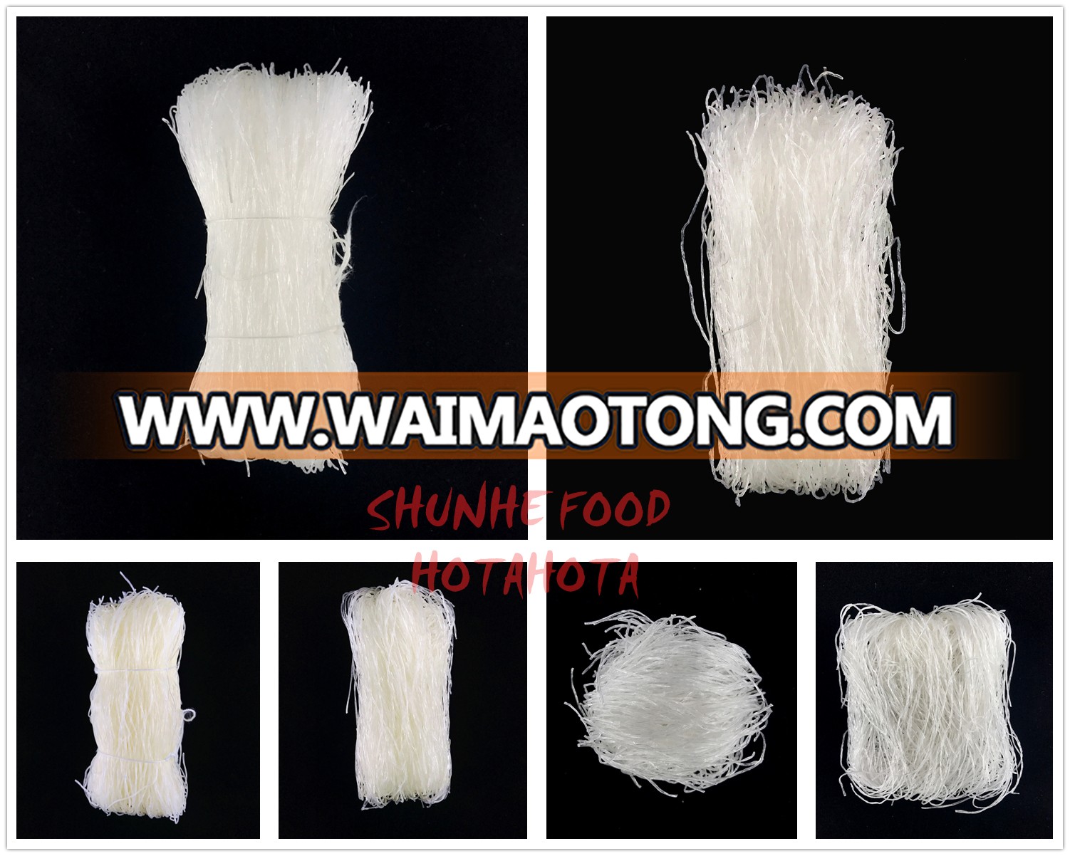 Low Fat Gluten Free Ribbon/Cut Green Bean Thread Longkou Vermicelli instant noodle