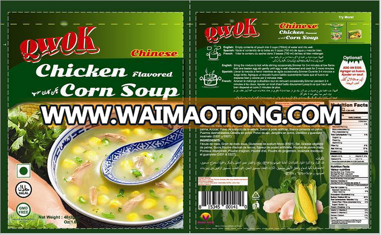 Instant soup chicken + corn flavour soup