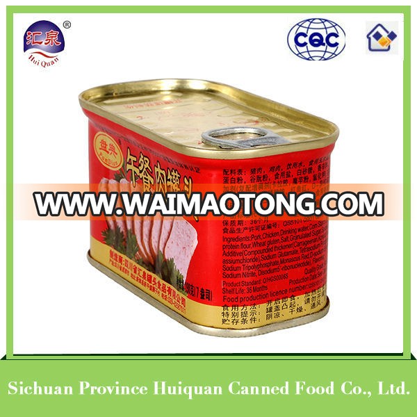 Trustworthy china supplier canned meat/198g canned pork luncheon meat