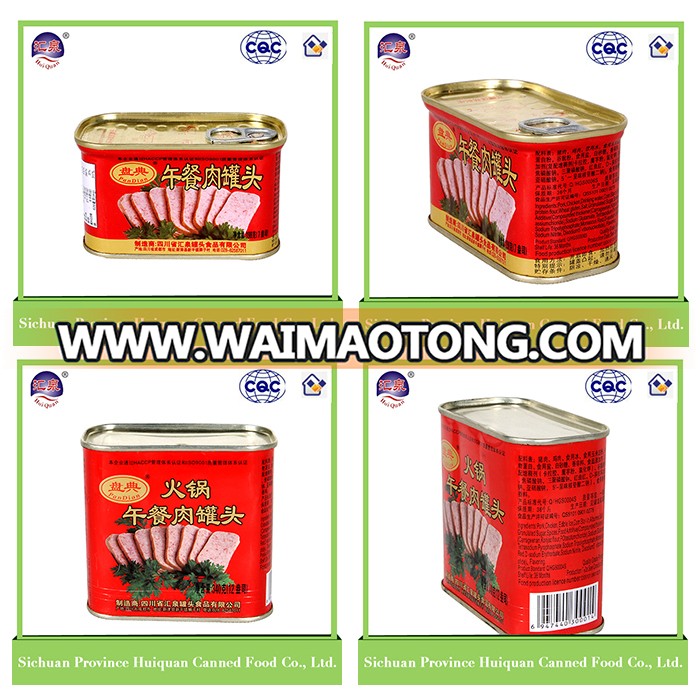 Trustworthy china supplier canned meat/198g canned pork luncheon meat