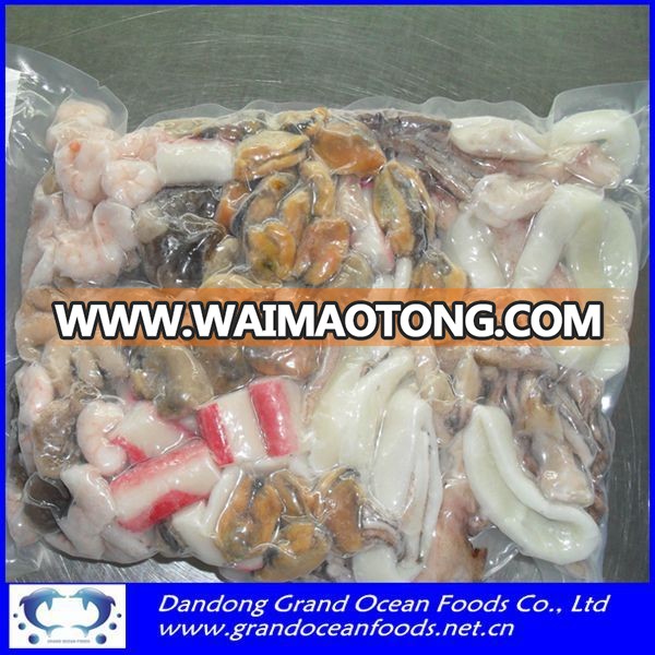 Frozen Seafood mix in color bag