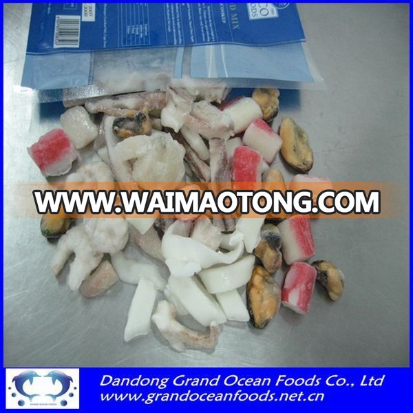 Frozen Seafood mix in color bag