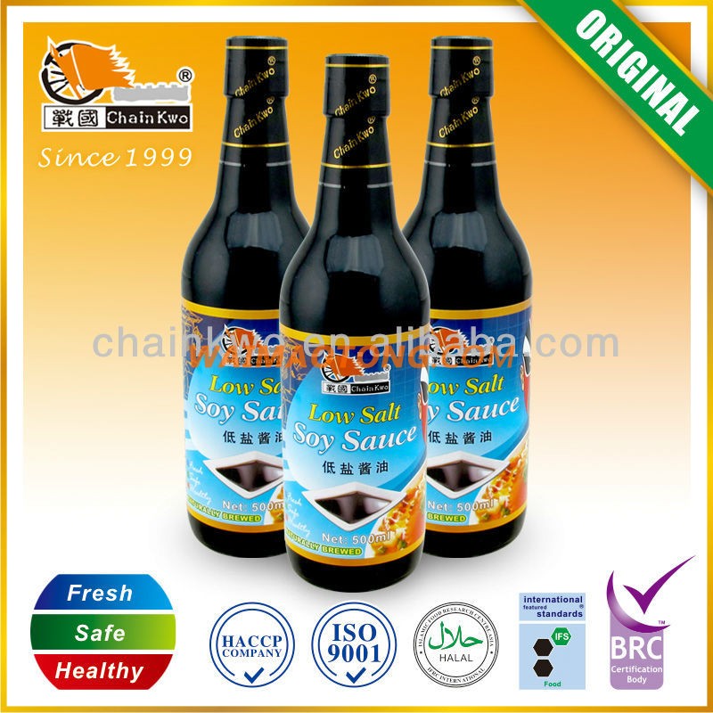 Hot sale premium low salt light soy sauce 500ml