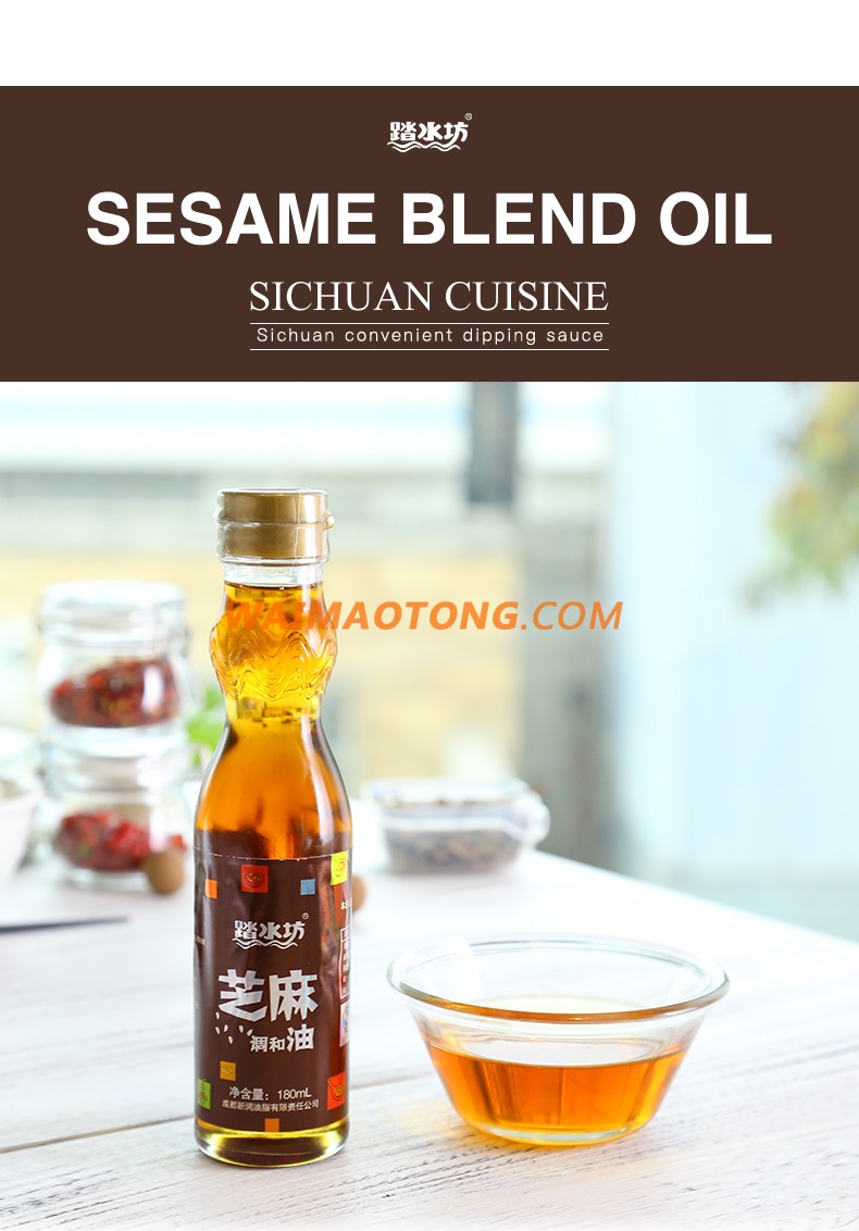 410 ml glass bottled bright light golden 100% pure white sesame seasoning oil