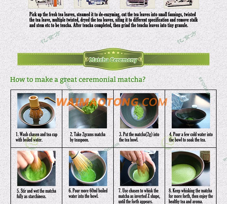 Weight Loss Tea Private Label Herbal Supplement Organic Matcha