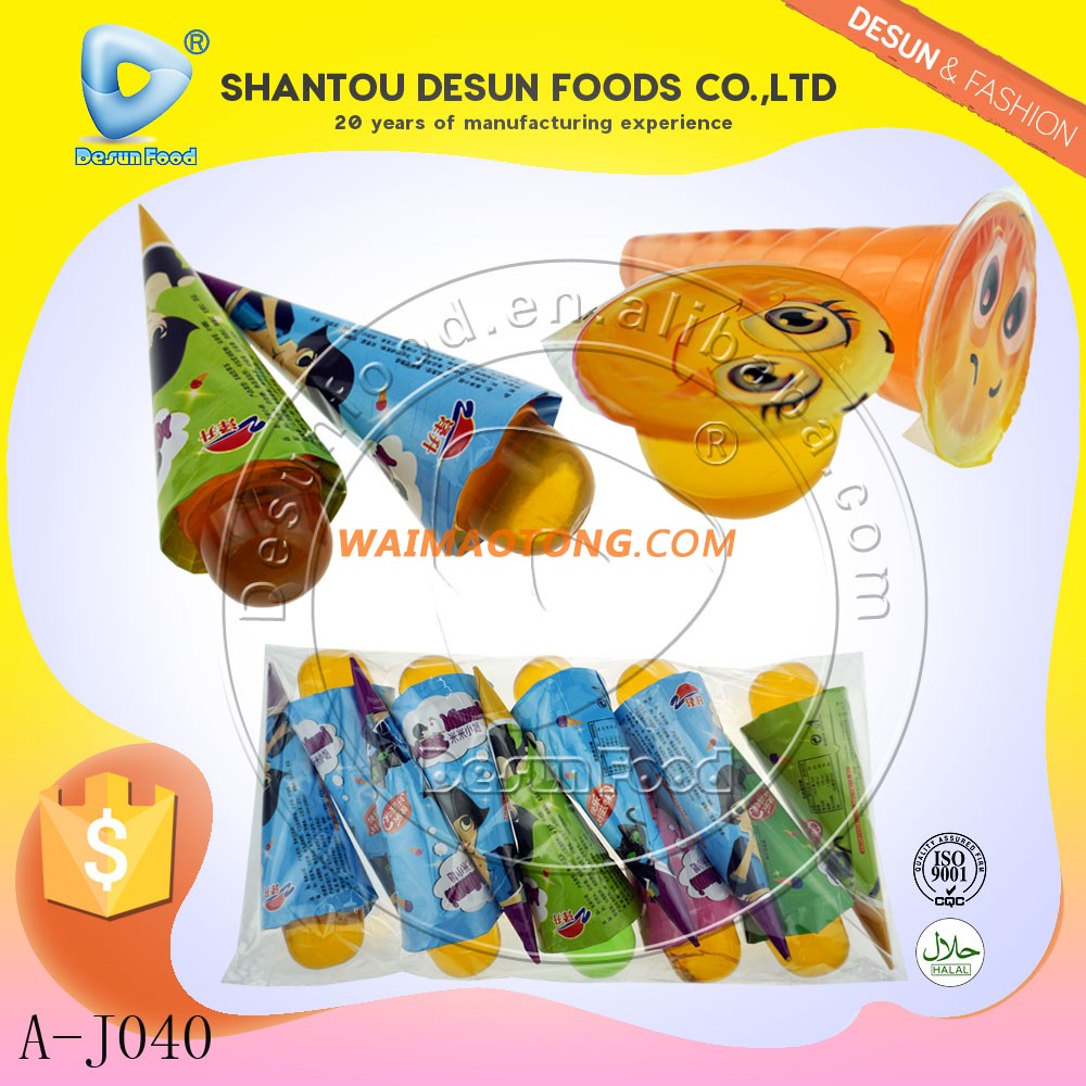 ice cream shape fruit jelly with cup jelly