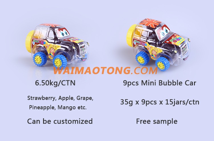 Oem manufacturer various flavors cup fruit jelly and pudding in toy car