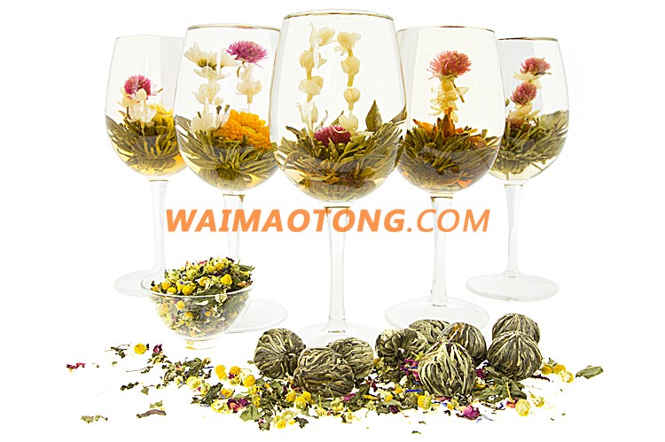 China Art Gift Organic Healthy Jasmine Blooming Flower Tea/Flowering Tea Ball Bloom