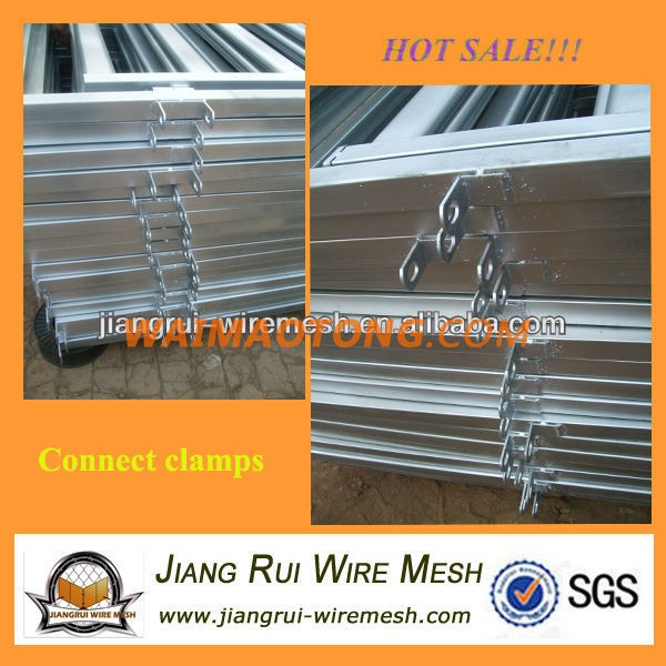 Galvanized cattle panel gate