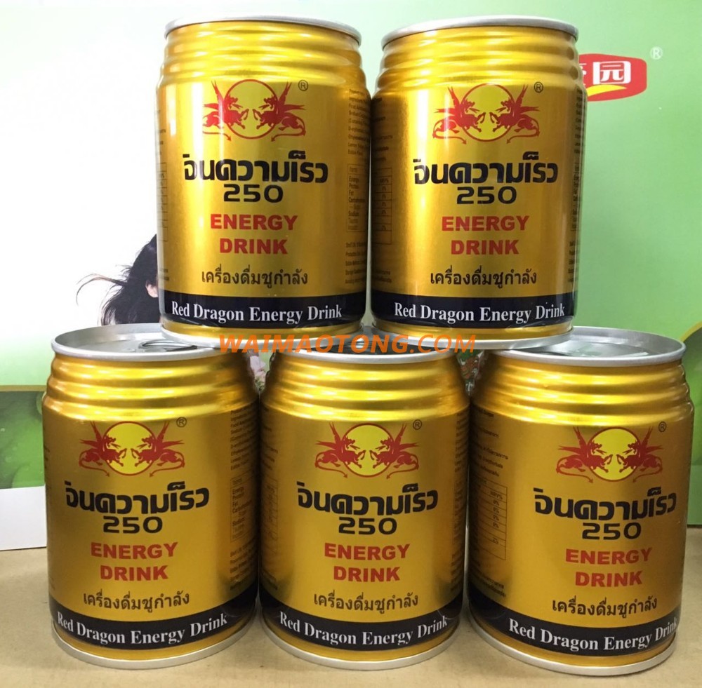 China Wholesale Powerful Red Dragon Energy Drink in 250ml tinplate can