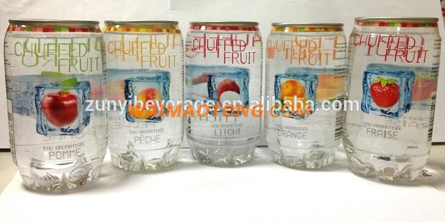 China Factory Manufacture Wholesale Delicious Fruit Flavor Lychee Carbonated drink in 350ml Pet Can with OEM service