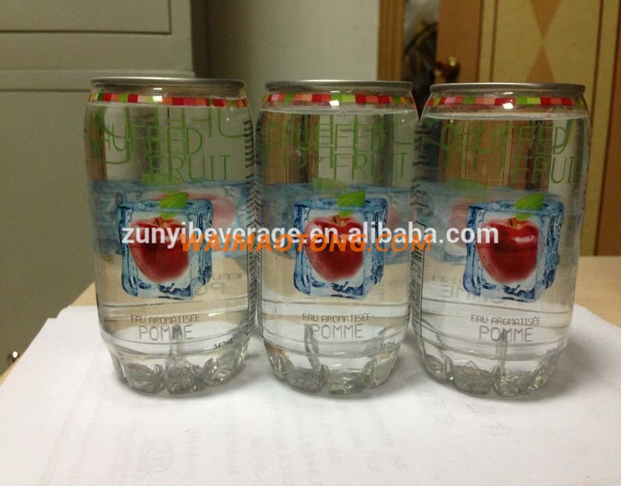 China Factory Manufacture Wholesale Delicious Fruit Flavor Apple Carbonated drink in 350ml Pet Can with OEM service