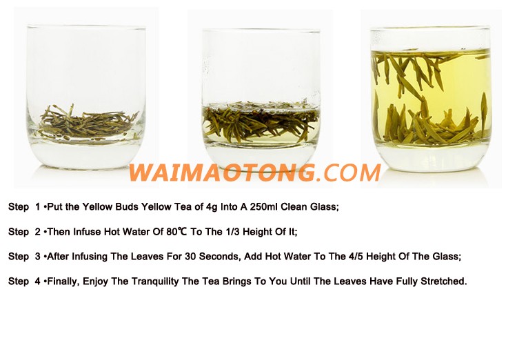 High Quality Flat Mellow Sweet Huang Ya Green Tea