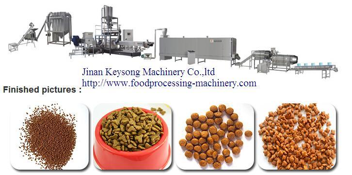 Extruded Dry Pet Dog Fish Feed Food Process Line