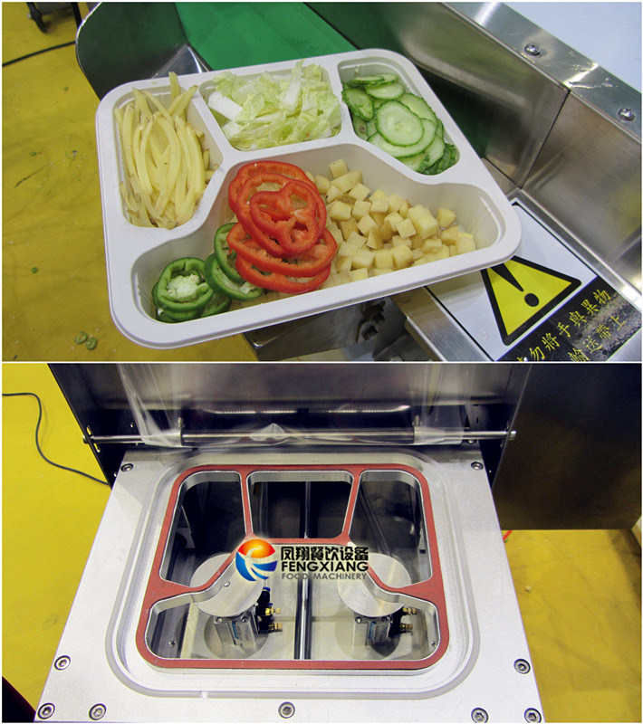 Fs-600 Fast Food Box Sealing Machine, Salad Sealing Packing Machine